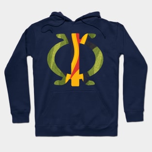 Wawa Aba Tree Seed Adinkra symbol in pan african colors Hoodie